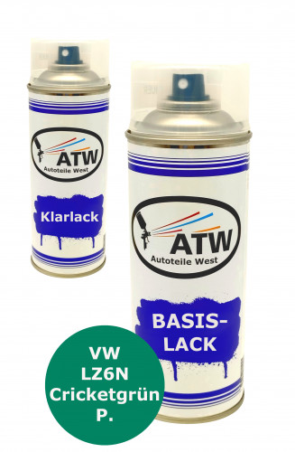 Autolack für VW LZ6N Cricketgrün P.+400ml Klarlack Set